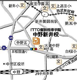 中野新井校地図